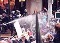 police pepper spray protesters 